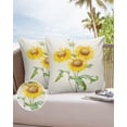 thumbnail image 6 of Outdoor Throw Pillow Cover Watercolor Blooming Yellow Sunflower Waterproof Cushion Covers 2 Pack Spring Floral Pillow Cases Home Decoration for Patio Garden Couch Sofa, 6 of 6