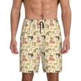 thumbnail image 3 of Lsque Cartoon Shiba Inu Dog Mens Sleep Pajama Shorts,Short Pajama Pants, Cotton Ultra-Soft Knit-Medium, 3 of 9
