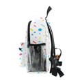 thumbnail image 4 of FORMRS Kids School Backpack with Front Zippered Pocket 12" Student Travel Daypack, White Retro Pattern, 4 of 6