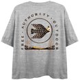 thumbnail image 2 of Free Authority Bird Women's Heather Gray Crop Tee-Medium, 2 of 7