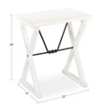 thumbnail image 2 of Kate and Laurel Travere Rustic Side Table, 22 x 14 x 26, White, Farmhouse End Table for Display and Storage, 2 of 2