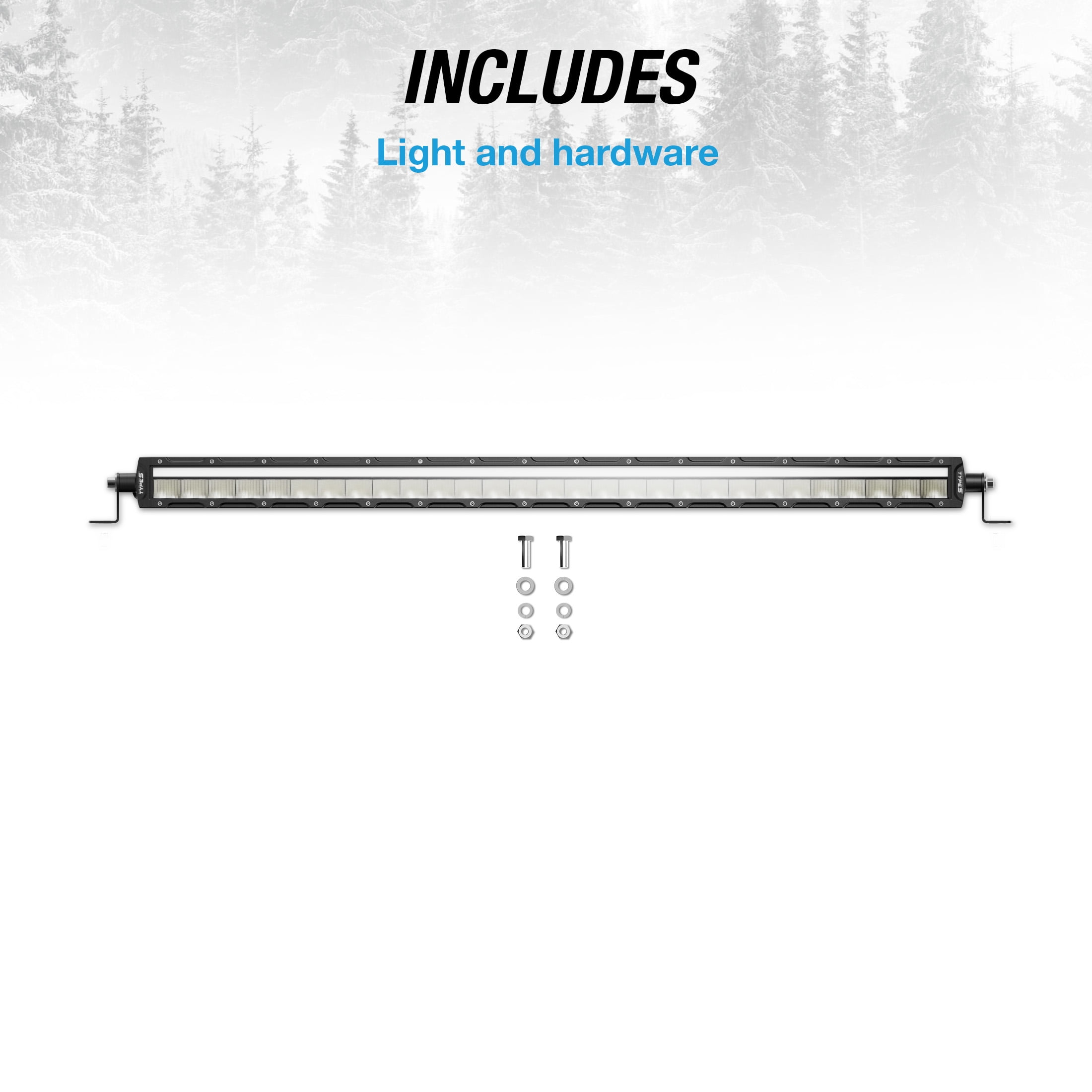 TYPE S Elevate 32 inch Spot + Flood Combo Beam Slim Light Bar with Amber Accent - 11020 Raw Lumens, Waterproof, Die-Cast, Off Road Lighting for Trucks, Jeeps, UTVs, ATVs, SUVs
