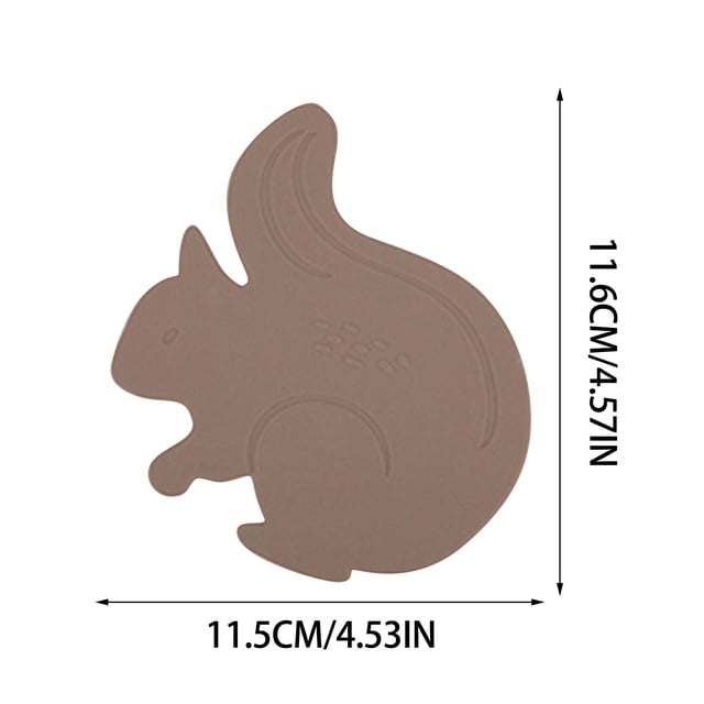 Pompotops Creative Silicone Cloud Leaf Squirrel Dinner Mat Scream Chicken Cup Pad Clearance