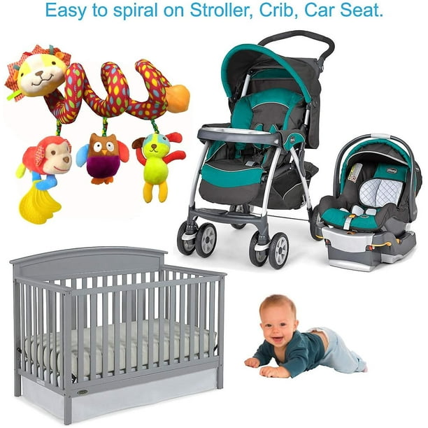 Nuby Linkables - 18 Eslabones De Plástico Para Colgar Juguetes En Carritos, Sillas De Coche Y Más, Desde 3 Meses, Colores Surtidos