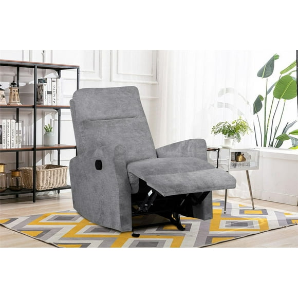 K-Living Zoya Glider Recliner Fabric Chair in Colony Graphite