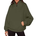 thumbnail image 1 of Hauts à Manches Longues pour Femmes Mode Décontractée Couleur Unie Zip Col à Revers Poches Pull à Manches Longues Blouse Blouses à Manches Longues pour Femmes Hauts à Manches Longues pour Femmes, 1 of 5
