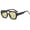 Bright Black Frame Yellow Film, variant on Trendy Oversized Sunglasses for Women Men Fashion Shield Aviator Sun Glasses UV400 Protection Goggles