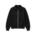 thumbnail image 5 of LUVDA Women's Waffle Knit Zip Up Jacket with Large Pockets Long Sleeve Collared Fall Outerwear, 5 of 6
