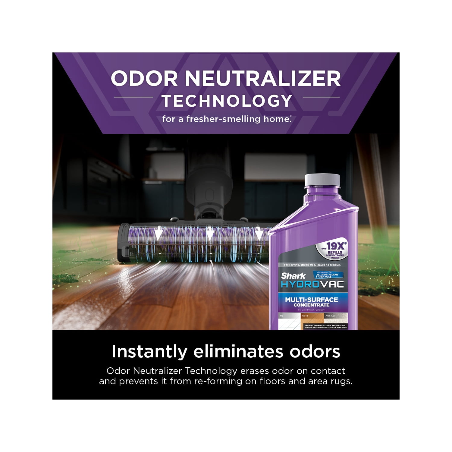 Shark HydroVac 2-Pack Multi-Surface Concentrate With Odor Neutralizer Technology, WDCM230