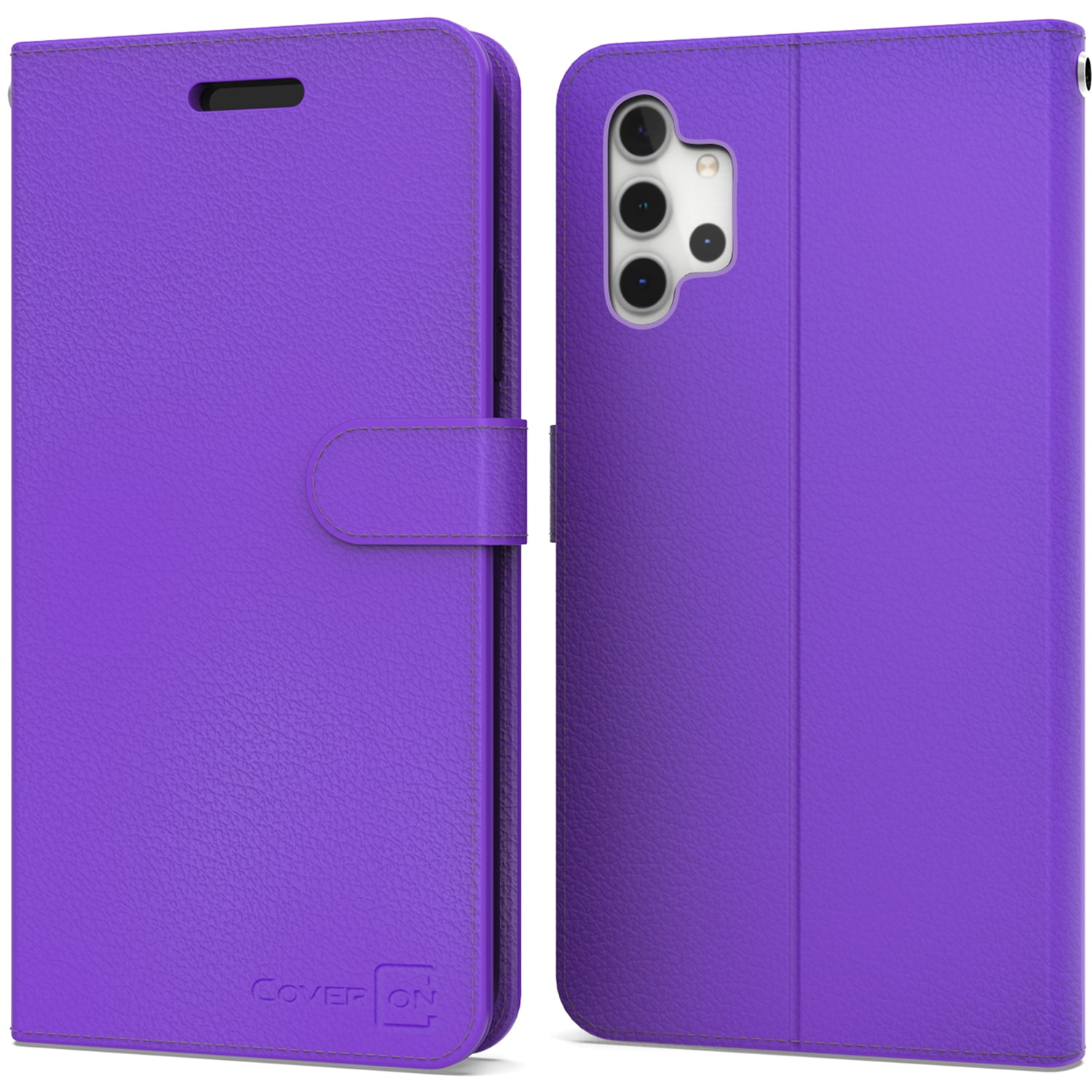 CoverON for Samsung Galaxy A32 5G Wallet Case, RFID Blocking Vegan Leather 6x Card Slot Holder