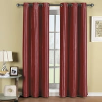 Elegant Comfort Triple Layer Faux Silk - Solid Blackout Grommet Panel - Room Darkening, Energy Saving And Noise-Reducing - 54" Width X 84" Length - Burgundy