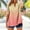 Orange, variant on IROINNID Women's V-Neck Short Sleeve Printed T-Shirt Summer Button Casual Tops Loose Fits Non-Positioning Beach Tee(Black,XL)