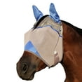 thumbnail image 2 of Cashel Crusader Sun Fly Mask with Long Nose - 70% UV Protection & Breathable Nylon Mesh Warmblood / Standard / Ears | Blue, 2 of 2
