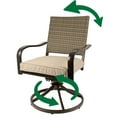 thumbnail image 5 of Garden Elements Bellevue Aluminum Woven Back Swivel Rocker, Taupe (Pack of 2), 5 of 8