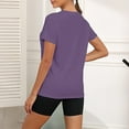 thumbnail image 5 of TODOZO Workout Tops for Women Loose Fit Breathable Lightweight Quick Dry Tennis Yoga Running Crew Neck Tee Athletic Tops for Women Tops for Women Summer Casual Ruffle Trim Sleeve T Shirts Purple M, 5 of 9