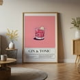 thumbnail image 6 of Modern Gin Tonic Cocktail Recipe Canvas Wall Art Pink Minimalist Bar Decor, 6 of 10