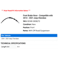 thumbnail image 2 of Front Brake Hose - Compatible with 2014 - 2021 Jeep Cherokee 2015 2016 2017 2018 2019 2020, 2 of 2