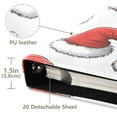 thumbnail image 3 of FORMRS 3 Ring Photo Album 4"x6" Self Adhesive Large Capacity PU Leather Cover, Red Santa Hats Pattern, 3 of 8