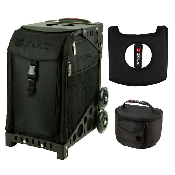 Zuca 18" Sport Bag - Stealth with Lunchbox and Seat Cover (Black Frame)