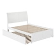 thumbnail image 4 of Leo & Lacey Lit Plateforme Complet en Bois Portland et Tiroir-Lit Simple, Blanc, 4 of 7