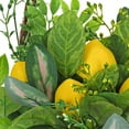 thumbnail image 3 of 21 in. Artificial Hanging Wall Basket, Wicker Base, Decorated with Lemons, Seed Pods, Leafy Greens, 3 of 3