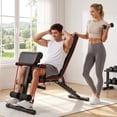 thumbnail image 6 of FASTES 8 Positions Adjustable Weight Bench with Leg Extension & Preacher Curl, Foldable Workout Bench Weight Bench Press for Full Body Strength Training 1000 lbs Capacity, 6 of 9