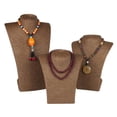 thumbnail image 2 of Jewelry High-end Texture Necklace Delicate Crafted Multi-functional Rope Details Mannequin Linen Holder Display Mannequin Shelf Grey Brown S, 2 of 9