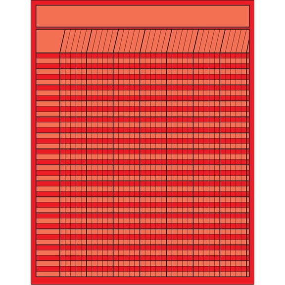 SHAPES ETC. Vertical Chart - Red