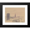 thumbnail image 2 of Zolo Palugyay 14x12 Black Modern Framed Museum Art Print Titled - Town in Fog (1929), 2 of 5