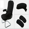 thumbnail image 3 of veasfak 2Pcs/set Office Chair Armrest Cover Elastic Removable Chair Arm Covers Black, 3 of 9