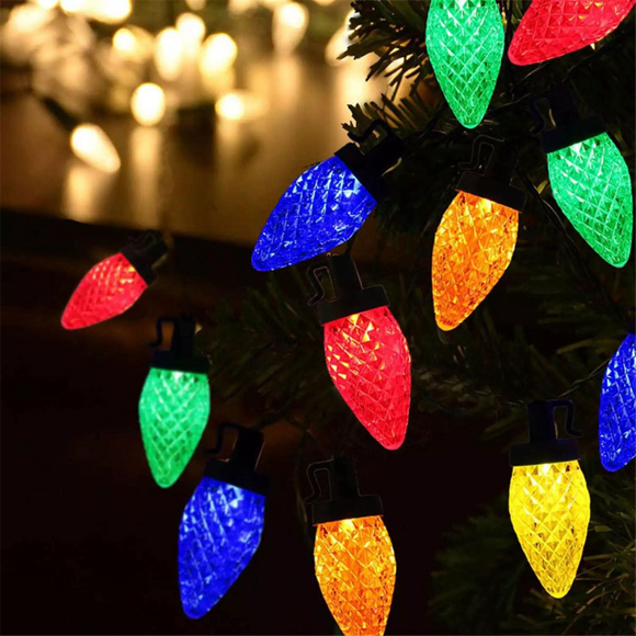 Christmas Lights 30 LED Christmas String Lights Solar Energy for Indoor Outdoor , Eaves, House Xmas Decor Colorful