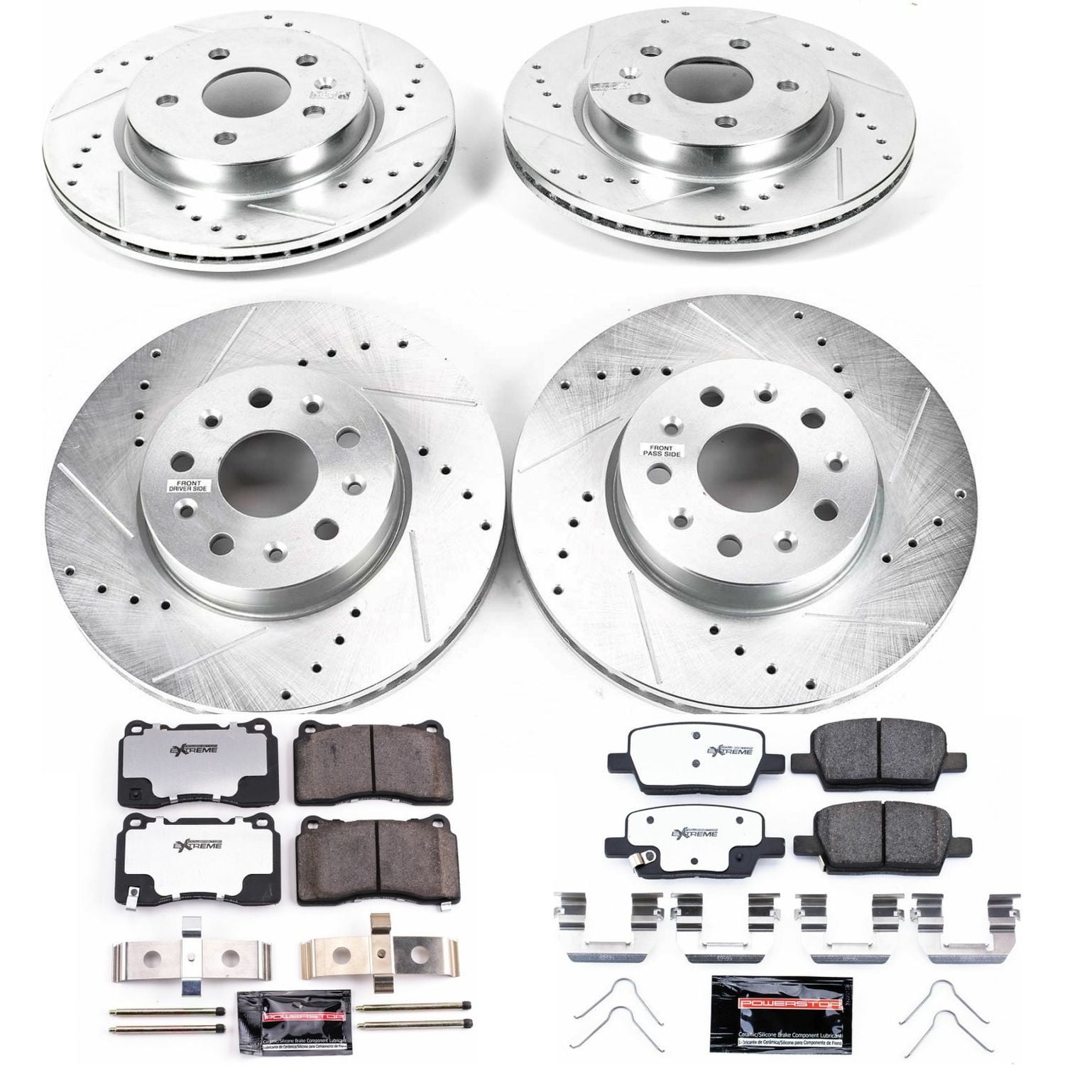 Power Stop Front and Rear Z26 Street Warrior Brake Pad and Rotor Kit K7293-26