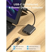 Clearance!!! USB C to Ethernet Adapter, 5 Gbps 100W PD Charging Port, USB-C to RJ45 Ethernet LAN Network Adapter with MacBook Pro/Air, Laptop, Surface, Galaxy, Dell XPS, HP, Android, Windows