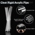 thumbnail image 3 of Uxcell 5 Pack Clear Rigid Acrylic Pipe, 12mm(0.47") ID x 15mm(0.59") OD 10" Round Polycarbonate Tube Plastic Tubing for Plumbing, Lighting, Aquarium, DIY Projects, 3 of 7