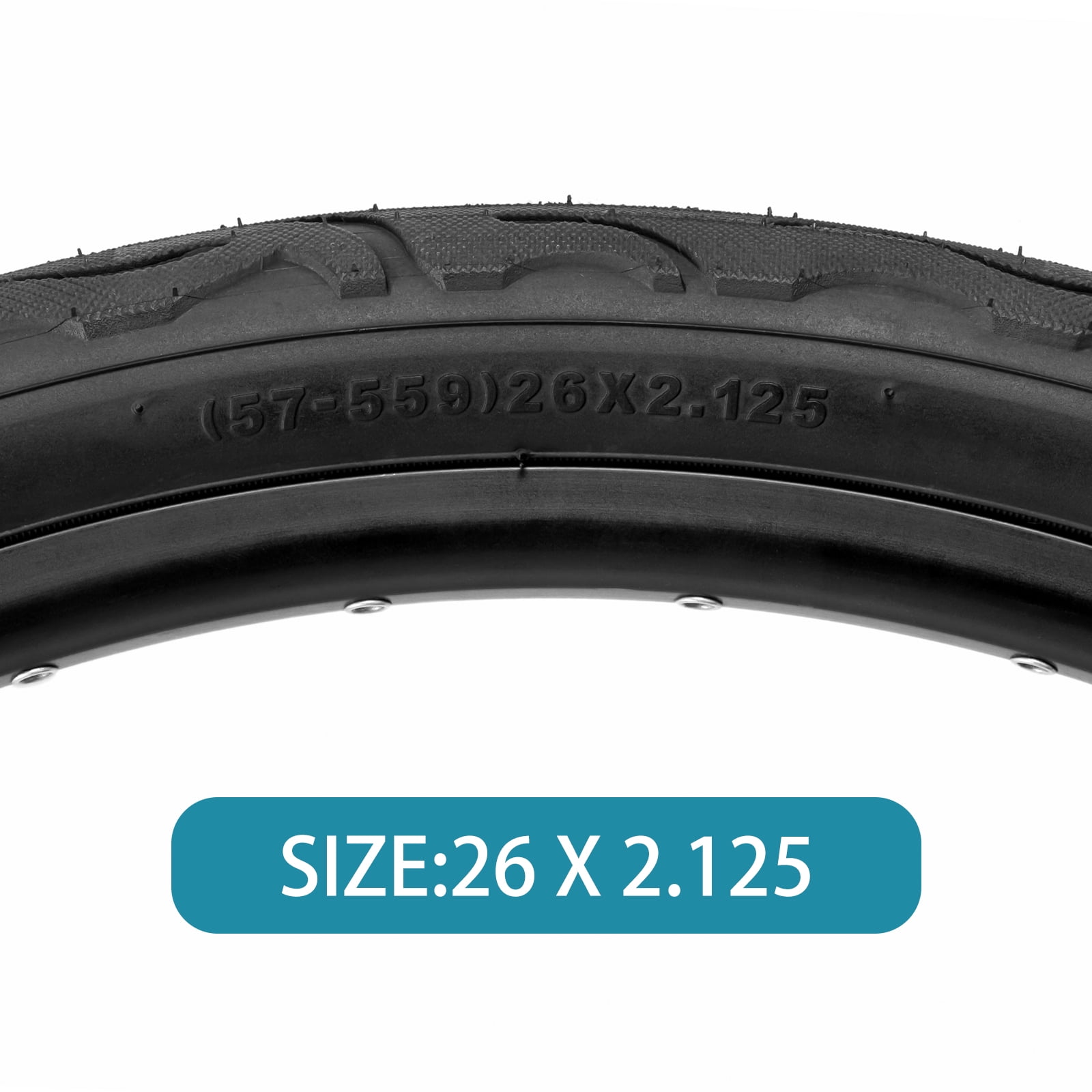 MOHEGIA 26 Inch Bike Tires: 26x2.125 inch (57-559mm) Folding Replacement Puncture-Resistant Beach Cruiser Bicycle Tires for Hybrid Road or Urban City Commuter Bike