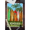 thumbnail image 2 of Honolulu, Hawaii, Surfboard Fence (12x18 Wall Art Poster, Room Decor), 2 of 3