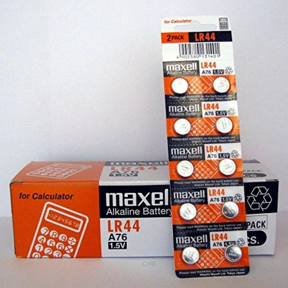 Maxell LR44 A76 Piles 10 Piles