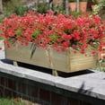 thumbnail image 2 of 20 Bundles Artificial Outdoor Plants, Fake Wheat Grass Greenery Shrubs UV Resistant Faux Plastic Plants Garden Porch Window Box Décor (Grass), 2 of 5