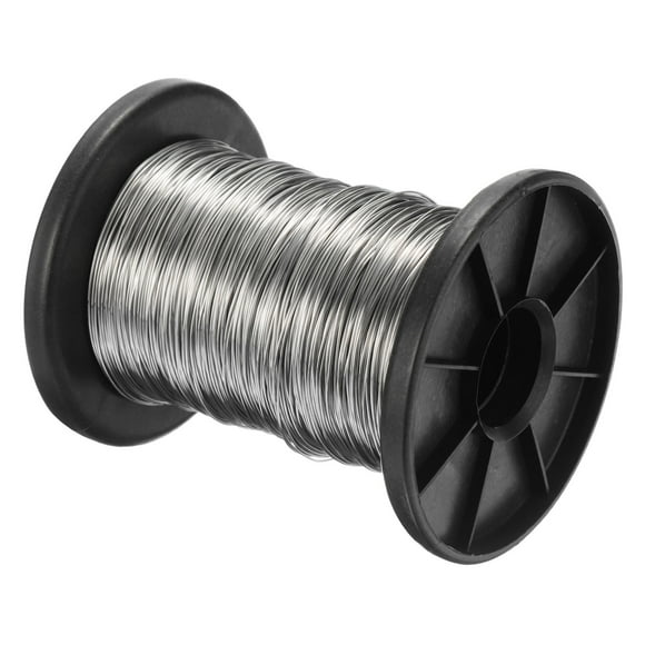 Unique Bargains 304 Stainless Steel Wire, 328 Ft 0.5mm 24 Gauge Jewelry Wire Craft Wire Beading Wire, Silver
