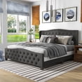 thumbnail image 4 of Furniture of America Hillcrest Fabric Tufted Bed, Dark Gray, Full, 4 of 8