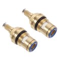 thumbnail image 4 of TAILTOSS 2Pcs Wear Resistant Golden Faucet Core for Hot Cold Water Tap Replacement, 4 of 7