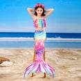 thumbnail image 2 of Kids Girls Bathing Suits Tails for Girls Bikini Fish Tail Set Summer Beach Bathing Suit for Girl 6-7Years, 2 of 5