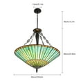 thumbnail image 2 of Tiffany Style Stained Glass Shade Pendant Light Ceiling Lamp Fixture Living Room 23.62", 2 of 21