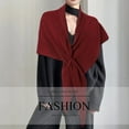 thumbnail image 4 of Yannianjz under $5 Shawl Wraps For Women, Womens Cross Front Poncho Sweater Wrap Topper Elegant Shawls Cape for Fall Winter, 4 of 9