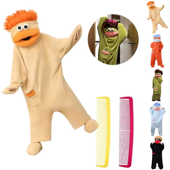 Mfakffe Big Mouth Monster Onesie Funny Monster Plush Warmth Onesie Pajamas Cozy Home Loungewear for Sleep & Party With Shoes & 2 Randomly Colored Combs
