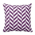 thumbnail image 1 of BSDHOME Housse de taie d'oreiller en zigzag à chevrons violet Chevron violet 16 x 16 pouces, 1 of 1
