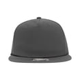 thumbnail image 2 of Decky 6042 5 Panel High Profile Relaxed Cotton Blend Rope Hat-Charcoal/Black, 2 of 4