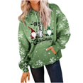 thumbnail image 2 of Qertyioot Pull d'Hiver Mode Femme Imprimé de Noël, Manches Longues Col Rond Chaud Ample Tendance Hauts Tricotés, 2 of 4