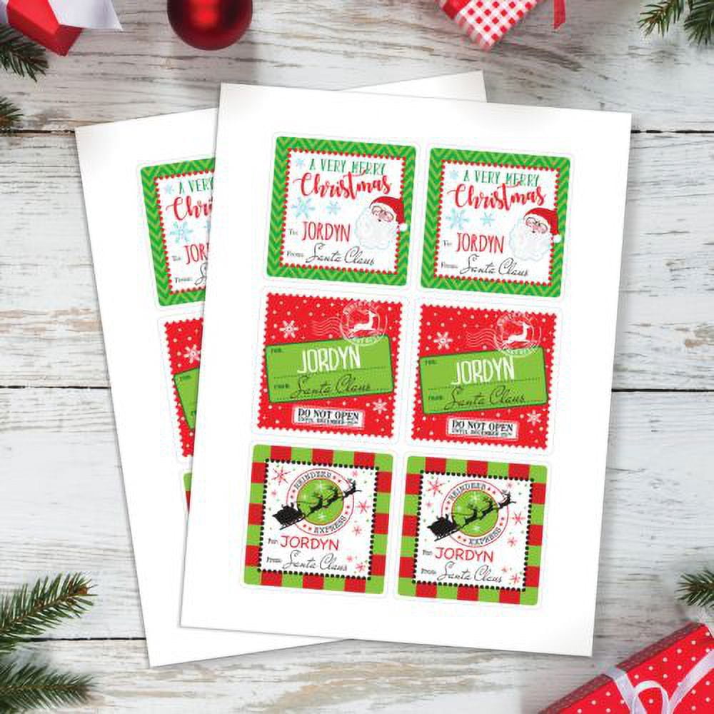 Personalized Special Delivery From Santa Gift Sticker Set