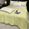thumbnail image 4 of Qocolhg Quilt for Twin Bed Washable - Cooling Blankets for Hot Sleepers, Skin-friendly Solid Color Washed Cotton Summer Quilt, Oversized Bedding Soft Coverlet Quilts Twin Size, 59x79 inch Green, 4 of 6